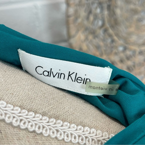 Calvin Klein Pleated Scoopneck Sleeveless Shirt Size Small P - Picture 3 of 4